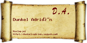 Dunkel Adrián névjegykártya